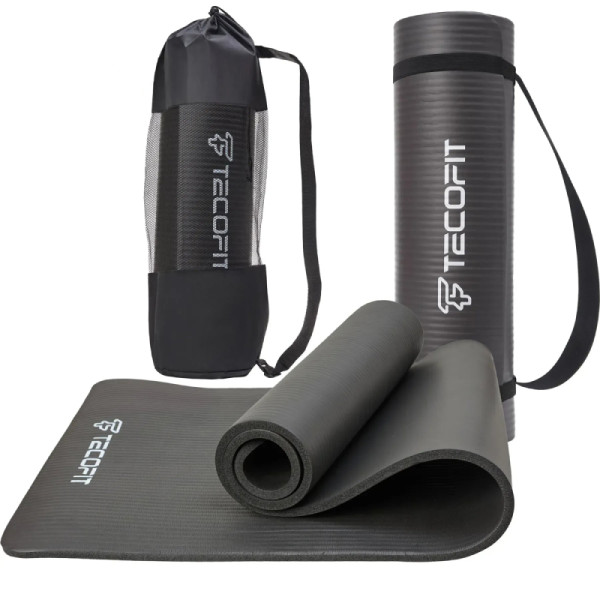 Фото - Коврик для йоги и фитнеса TECOFIT 183х61х1 см NBR Black (TOP20106462/2)