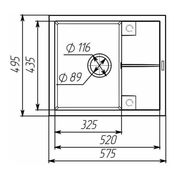 Фото - Мойка кухонная VALESO 5850 REYNA матовая Антрацит