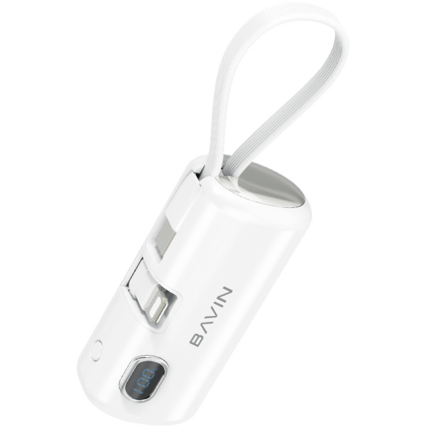 Фото - Батарея мобильная Bavin PC1092S 5000 mAh Mini FAST CHARGING 22.5W White (Y-PC1092S-WH)