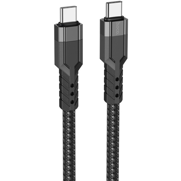 Фото - Кабель синхронизации данных HOCO U110 Type-C to Type-C 60W Black (6931474770622)