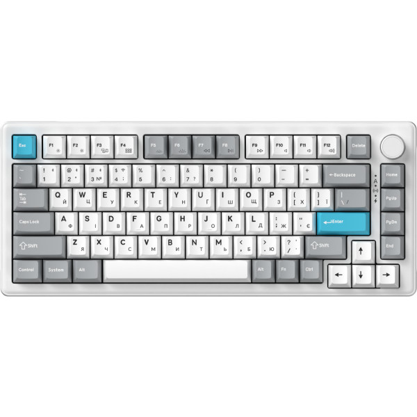 Фото - Клавиатура беспроводная игровая GamePro Asgard Yord Keychron Super White (MK266WH)