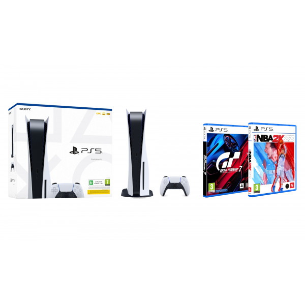Фото - Игровая приставка PlayStation 5 + PS5 Gran Turismo 7 + PS5 NBA 2K22