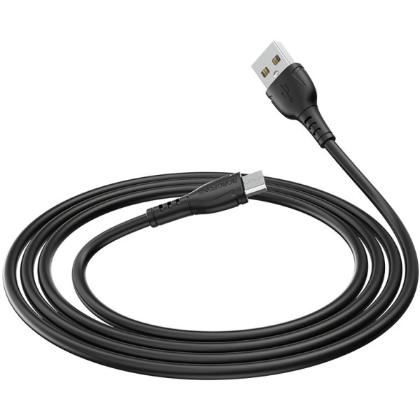 Фото - Кабель синхронизации данных BOROFONE BX51 Triumph Micro-USB 1m 2.4A Black (6931474743916)