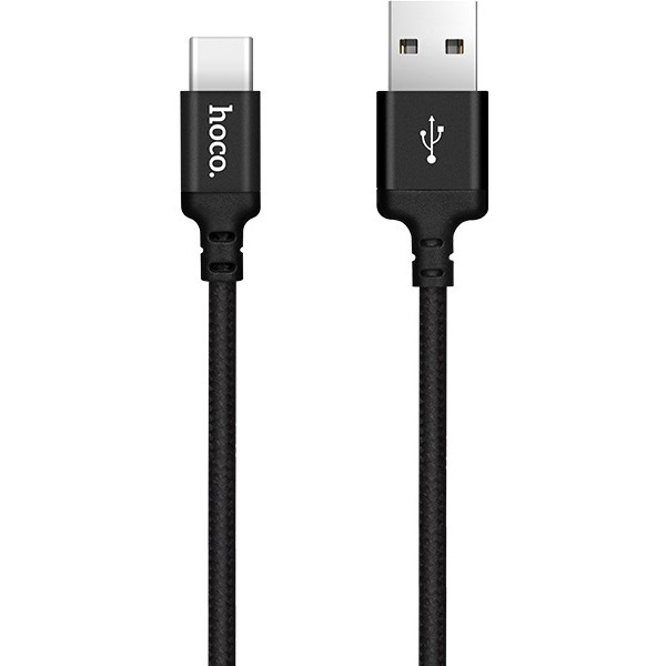 Фото - Кабель синхронизации данных HOCO X14 USB to Type-C 3A, 1m Black (6957531062868)