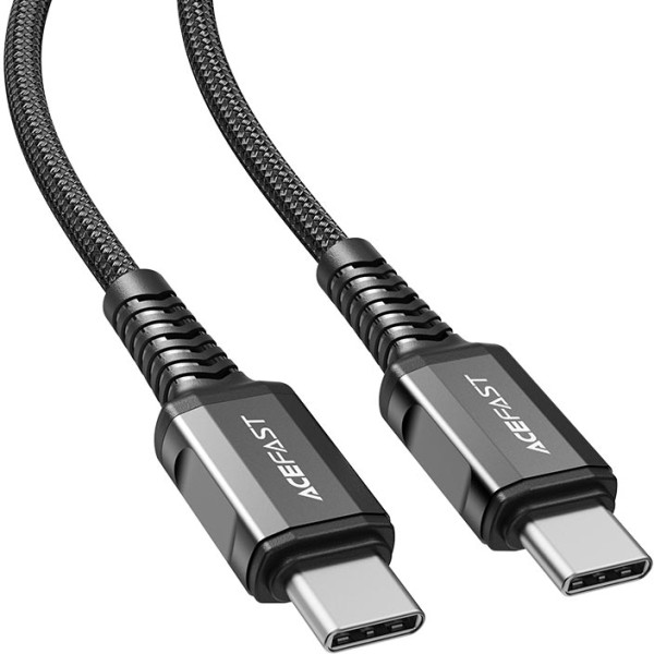 Фото - Кабель синхронизации данных AceFast C1-03 Type-C to Type-C 3A 1.2m Black (6974316280521)
