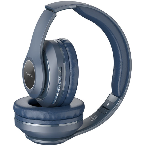 Фото - Наушники накладные беспроводные BOROFONE BO17 Dark Blue (6974443384284)