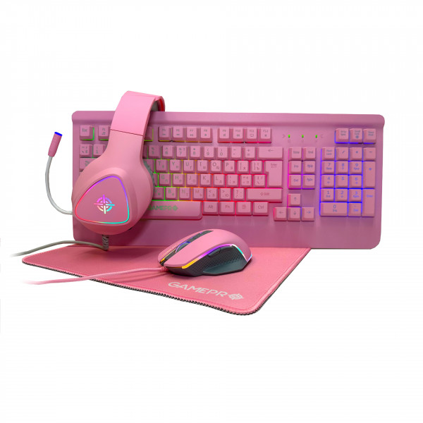 Фото - Клавиатура+мышь GamePro 4 в 1 наушники+коврик (GS1863)