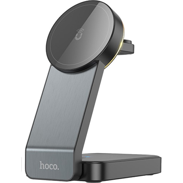 Фото - Беспроводное зарядное устройство HOCO CQ3 3-in-1 Black (6942007602334)