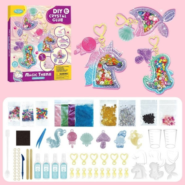 Фото - Набор для изготовления украшений KeGao Эпоксидная смола DIY Crystal Clue Магические зверьки (708B)