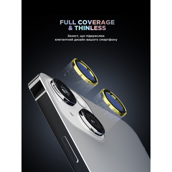 Фото - Защитное стекло для смартфона Armorstandart для камеры Supreme Black Icon for iPhone 15/15 Plus Yellow (ARM76587)