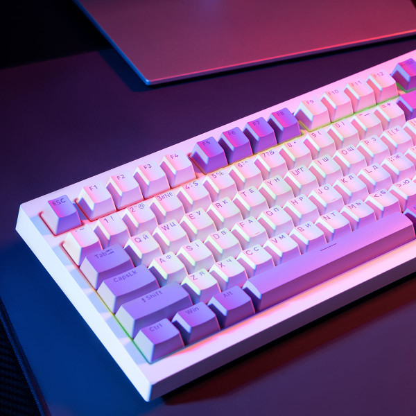Фото - Клавиатура беспроводная игровая Proove Gaming Coupe (Ukraine Layout) white/purple (WKCP00022404)