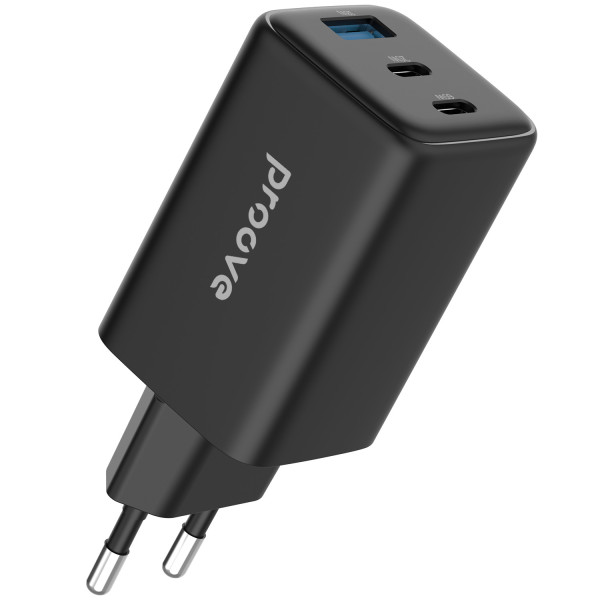 Фото - Сетевое зарядное устройство Proove Pocket GaN 65W (2Type-C + USB) Black (WCPG65121201)