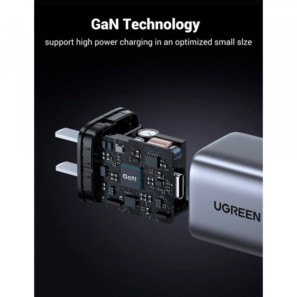 Фото - Сетевое зарядное устройство UGREEN CD319 Nexode Mini 30W PD GaN Tech Whit ePD3.0 (PD2.0) QC4.0+QC4.0/QC3.0/QC2.0 (15326)
