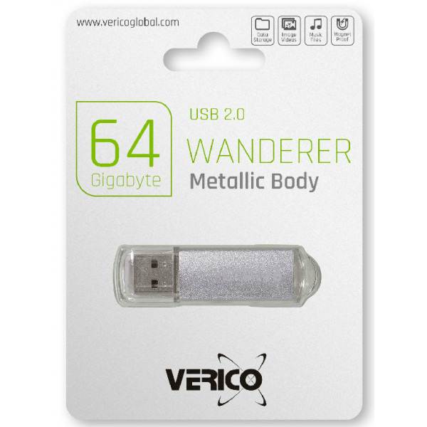 Фото - Флеш USB Verico Wanderer 64 GB Silver (1UDOV-M4SR63-NN)