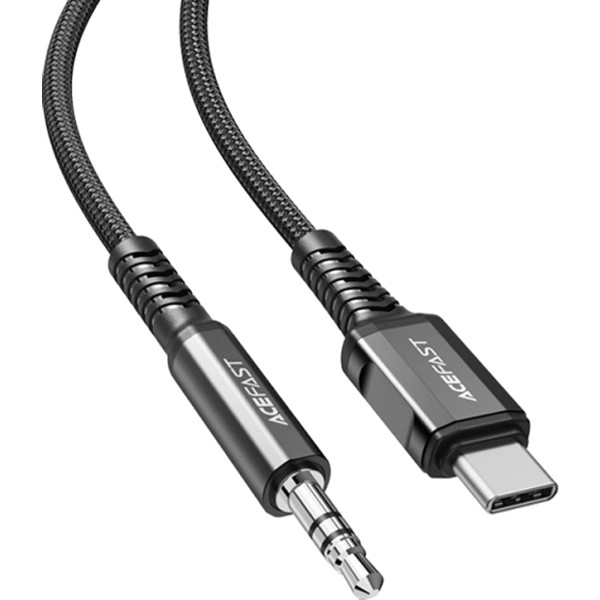 Фото - Кабель синхронизации данных AceFast C1-08 USB-C to 3.5mm Black (6974316280620)