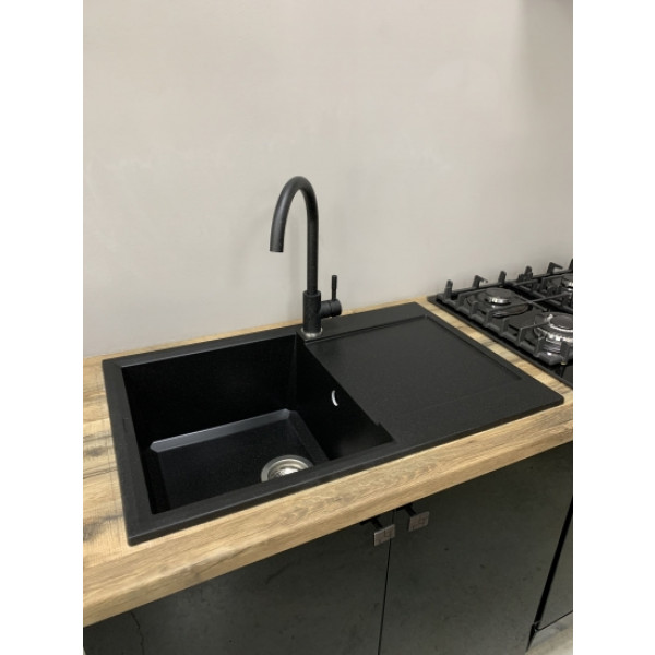 Фото - Мойка кухонная+смеситель Adamant Horizon черный (1824296911503)