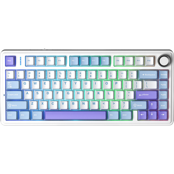 Фото - Клавиатура беспроводная игровая Aula F75 Gasket Reaper Purple (6978080501479)