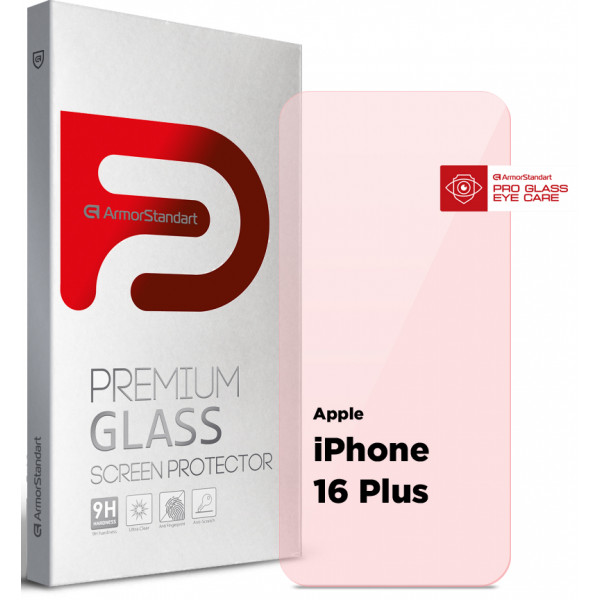 Фото - Защитное стекло для смартфона Armorstandart Pro Eye Care for Apple iPhone 16 Plus (ARM80304) Фото - Защитное стекло для смартфона Armorstandart Pro Eye Care for Apple iPhone 16 Plus (ARM80304)