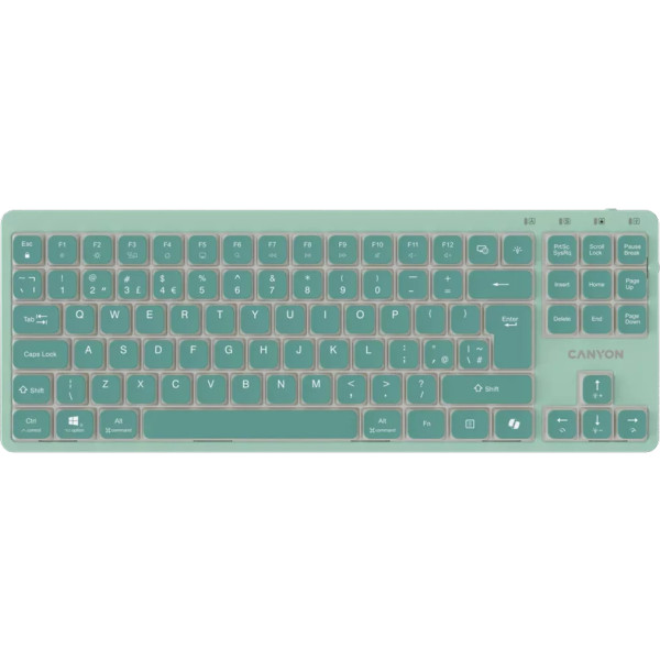 Фото - Клавиатура проводная Canyon OnType 10 TKL Mechanical Silent Low-profile Green (CNS-HKB10GR)