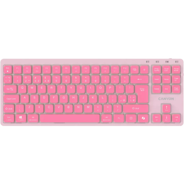 Фото - Клавиатура проводная Canyon OnType 10 TKL Mechanical Silent Low-profile Pink (CNS-HKB10P)