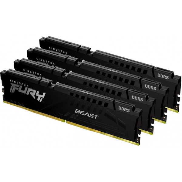 Фото - Память DDR Kingston Fury Beast Black DDR5-5600 4x32GB XMP (KF556C40BBK4-128)