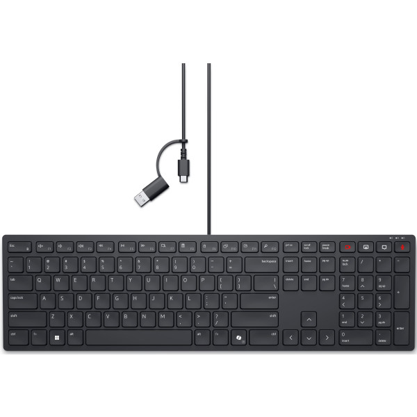 Фото - Клавиатура проводная Dell Wired Collaboration Keyboard KB525C Ukrainian (580-BBTG)