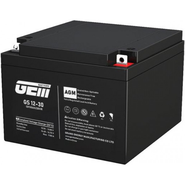 Фото - Аккумулятор для ИБП GEM BATTERY 12V, 30.0A, AGM (GS 12-30) Фото - Аккумулятор для ИБП GEM BATTERY 12V, 30.0A, AGM (GS 12-30)