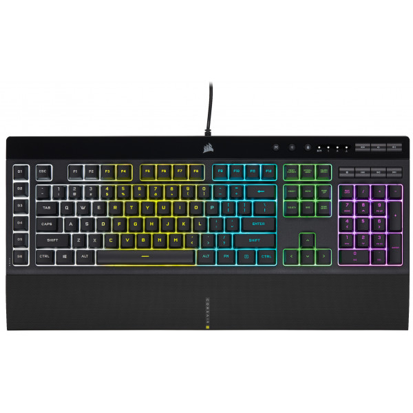 Фото - Клавиатура проводная игровая Corsair K55 RGB Pro Black (CH-9226765) USB