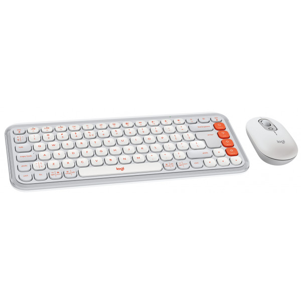 Фото - Клавиатура+мышь беспроводная Logitech Pop Icon Combo Off White (920-013141)