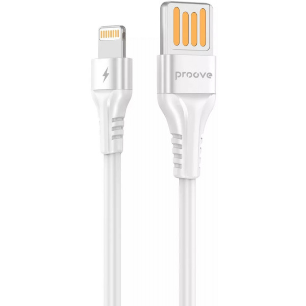 Фото - Кабель синхронизации данных Proove Double Way Silicone Lightning 2.4A 1m White (CCDS20001102)