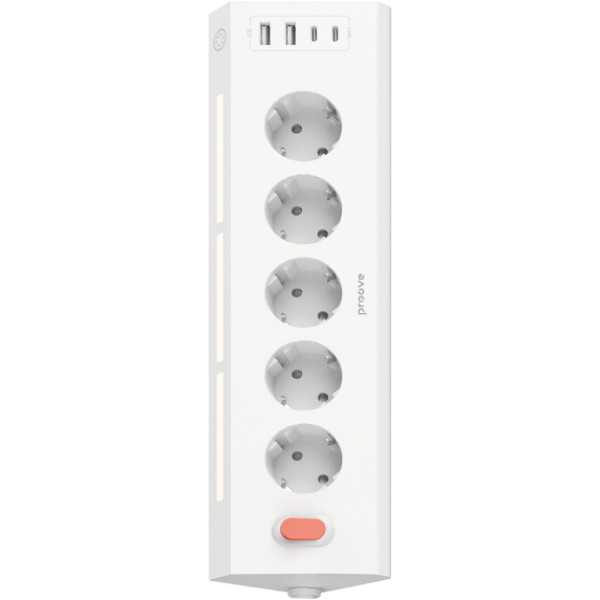 Фото - Сетевой фильтр Proove Socket (5xAC + 2xType-C + 2xUSB) 1.6m White (PSPS25002202)