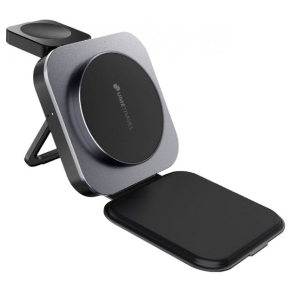 Фото - Беспроводное зарядное устройство UMETRAVEL 3 in1 TRIP33 15W Metal/Gray Фото - Беспроводное зарядное устройство UMETRAVEL 3 in1 TRIP33 15W Metal/Gray