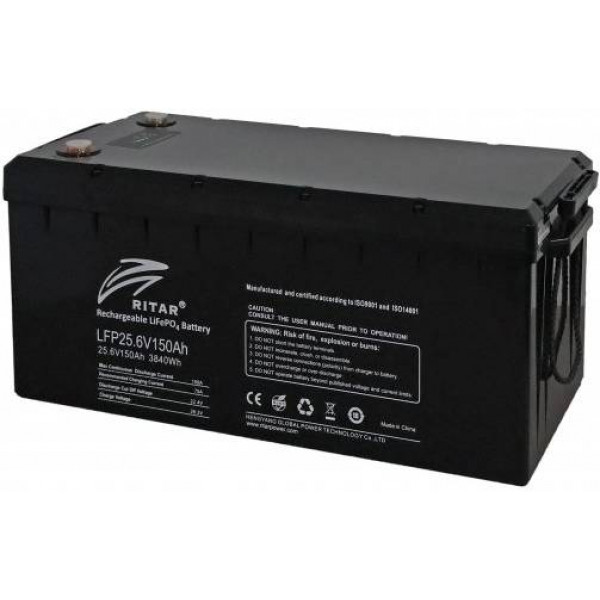Фото - Аккумулятор для ИБП Ritar 24V 150 Ah (LFP25.6V150Ah G2)