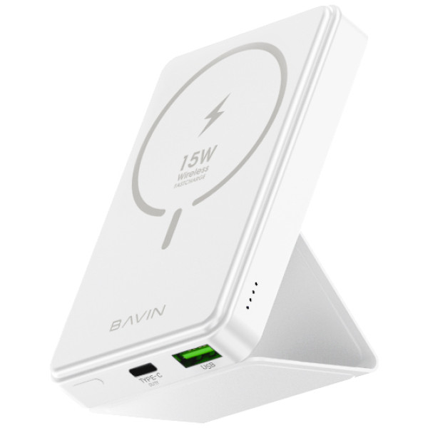 Фото - Батарея мобильная Bavin PC026 6000 mAh Wireless FAST CHARGING 22.5W White (Y-PC026 WH)