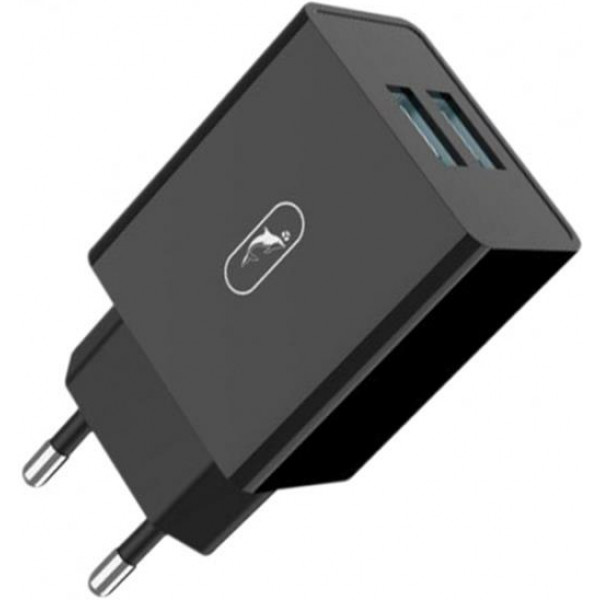 Фото - Сетевое зарядное устройство SkyDolphin SC30 2USB, 2.1A Black (SDMZP-000169)