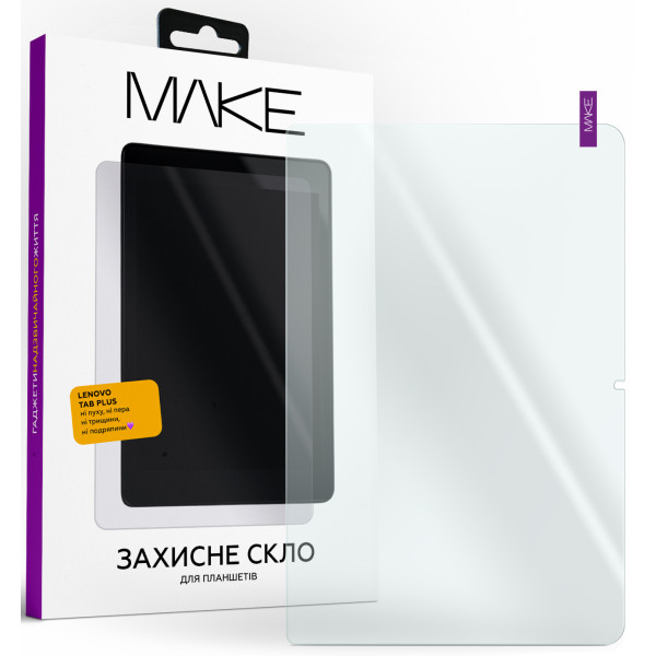 Фото - Защитное стекло для планшета MAKE For Lenovo Tab Plus (MGT-LTP) Фото - Защитное стекло для планшета MAKE For Lenovo Tab Plus (MGT-LTP)