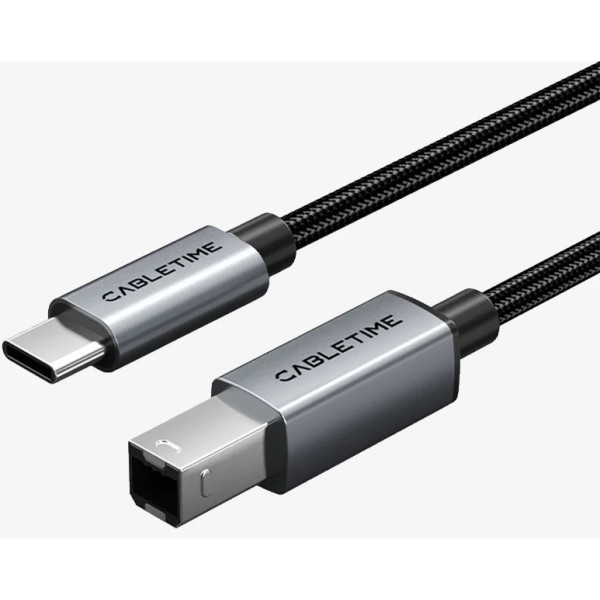 Фото - Кабель USB Type-C - USB Type-B Cabletime USB 2.0 Type-C (M) - B Print 2 м (CA16L)