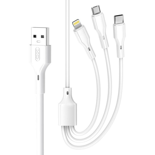 Фото - Кабель синхронизации данных XO 2.4A  3 in 1 data cable (CB-23U3)