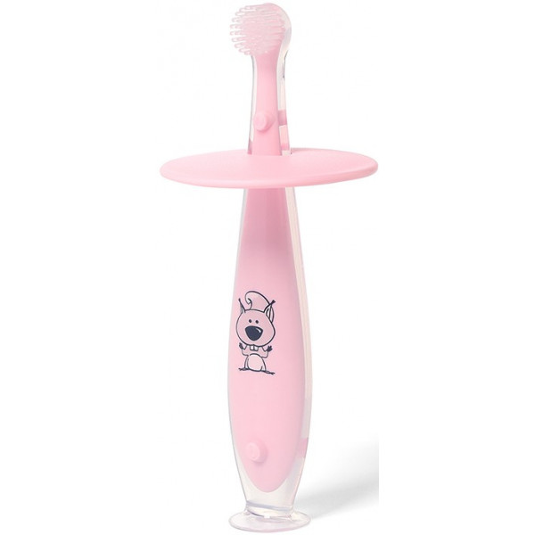 Фото - Зубная щетка мануальная детская BabyOno с ограничителем Розовый 6+ (551/02) Фото - Зубная щетка мануальная детская BabyOno с ограничителем Розовый 6+ (551/02)