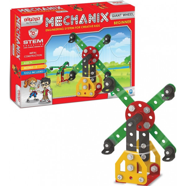 Фото - Металлический конструктор ZEPHYR "MECHANIX" Карусель (2 модели + инструменты) (1062)