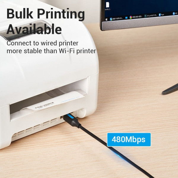 Фото - Кабель синхронизации данных Vention USB 2.0 BM - Type-C M, 2.0 м 2.4А (CQUBH)
