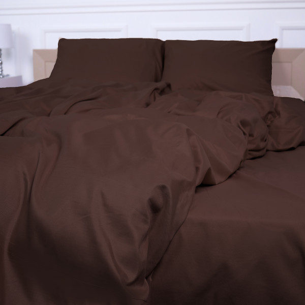 Фото - Комплект постельного белья MirSon №19-1230 Friar Brown Mikrosatin Premium 200х220 см (2200007236107)