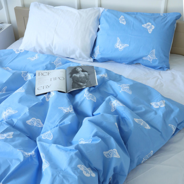 Фото - Наволочка MirSon Бязь 17-4752 Butterflies 60х60 см (2200008934385)