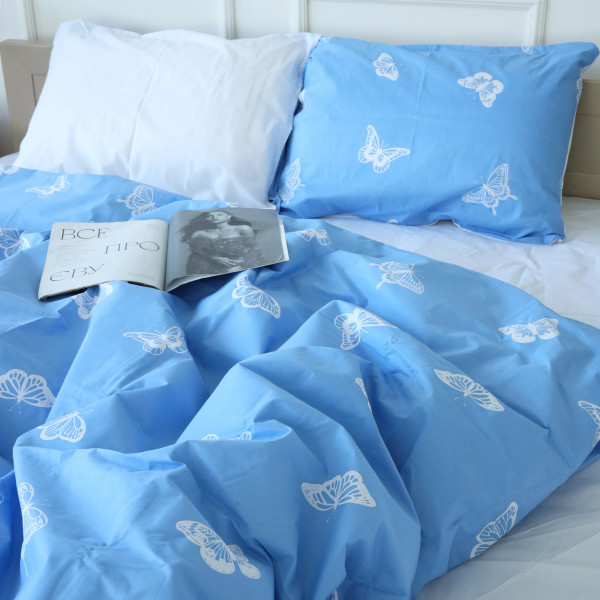 Фото - Наволочка MirSon Бязь 17-4752 Butterflies 60х60 см (2200008934385)