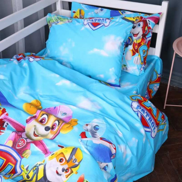 Фото - Комплект постельного белья детский MirSon Бязь Kids Time 17-0788 Команда Щенячий патруль 220х240 (2200011395586)