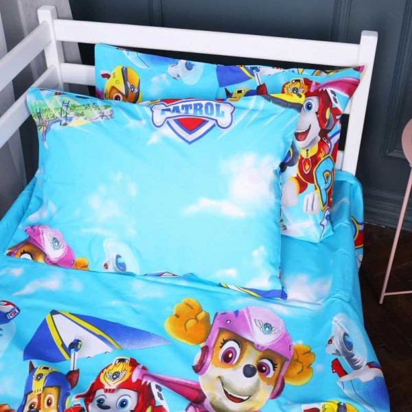 Фото - Комплект постельного белья детский MirSon Бязь Kids Time 17-0788 Команда Щенячий патруль 220х240 (2200011395586)