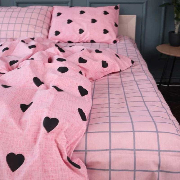 Фото - Комплект постельного белья детский MirSon 110х140 см 17-0839 Hearts  and  Grid Ranforce Elite (2200011633190)