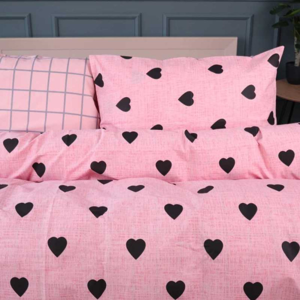 Фото - Комплект постельного белья детский MirSon 110х140 см 17-0839 Hearts  and  Grid Ranforce Elite (2200011633190)