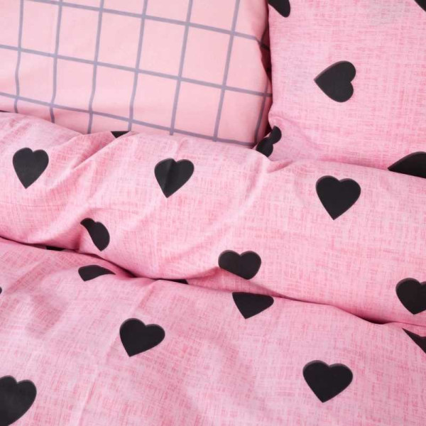 Фото - Комплект постельного белья детский MirSon 110х140 см 17-0839 Hearts  and  Grid Ranforce Elite (2200011633190)