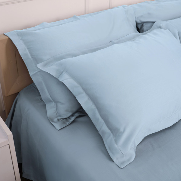 Фото - Наволочка MirSon Tencel №04 Blue 70х70 см (2200009369643)